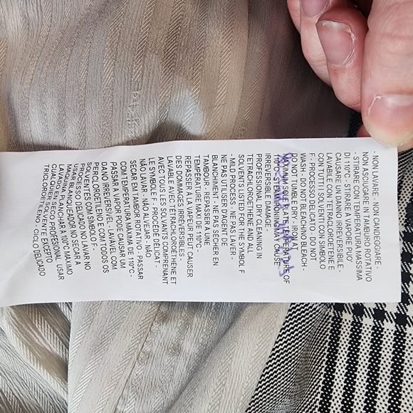 Emporio Armani Size 42 Womens Grey Black White Glen Checkered Blazer - Picture 6 of 11